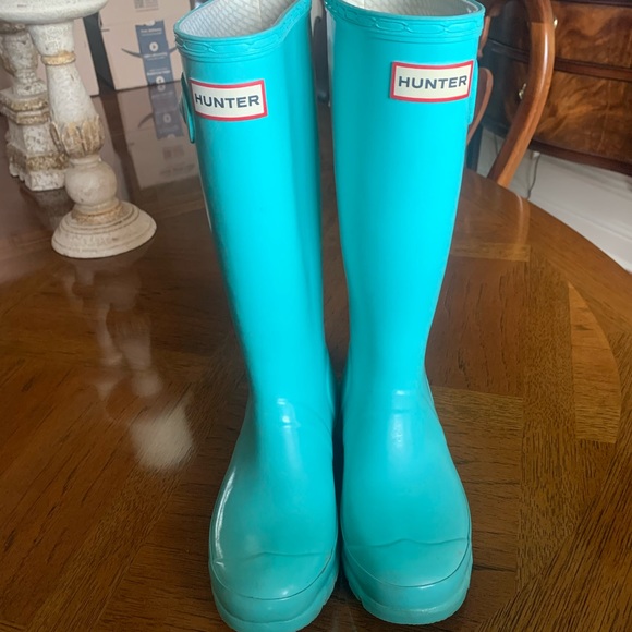 hunter turquoise boots